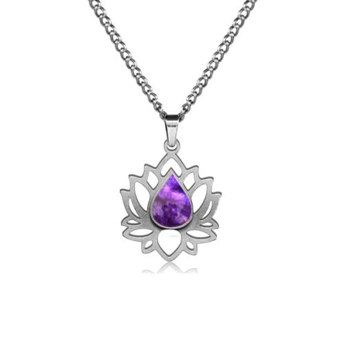 Kaulakoru Teräs Lotus Amethyst.